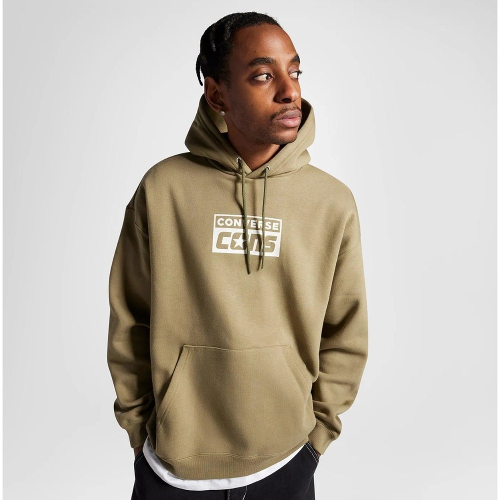 Converse Men's Cons Men's Khaki‎ Hoodie Medium